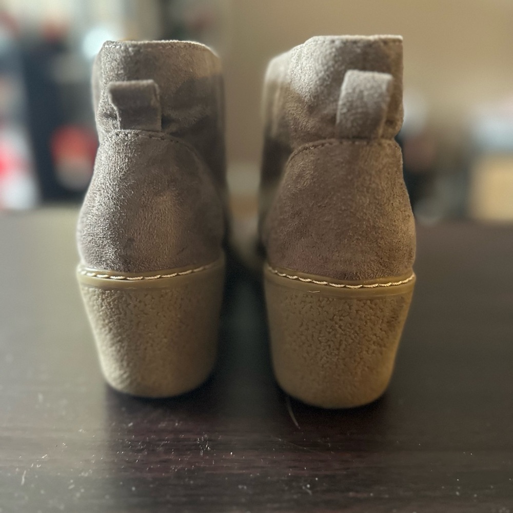 Suede Chunky Heeled Boots